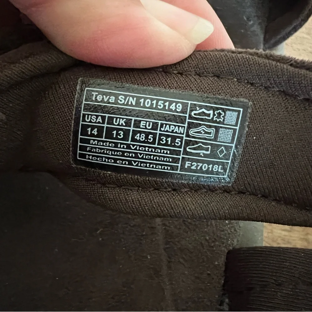 Teva Langdon River Dark Brown Sandal Size 14